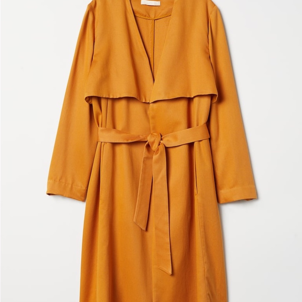 H&M Mustard Long Sleeve Trench Coat